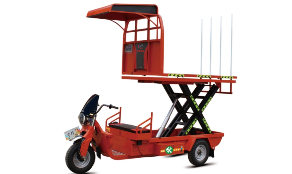 SJ-002-2平板升降車(chē)(帶簡(jiǎn)易遮陽(yáng)棚，可升高2m)